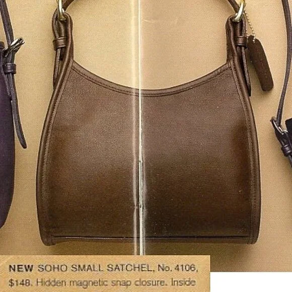 Coach Vintage - Soho Small Satchel 4106 in color Black, Ergo Coach Vintage - Soho Small Satchel 4106 in color Black, Ergo